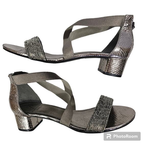 Adrianna Papell Teagan Beaded Block Heel Dress Sandal Size 10M, EU 40 - Picture 1 of 9